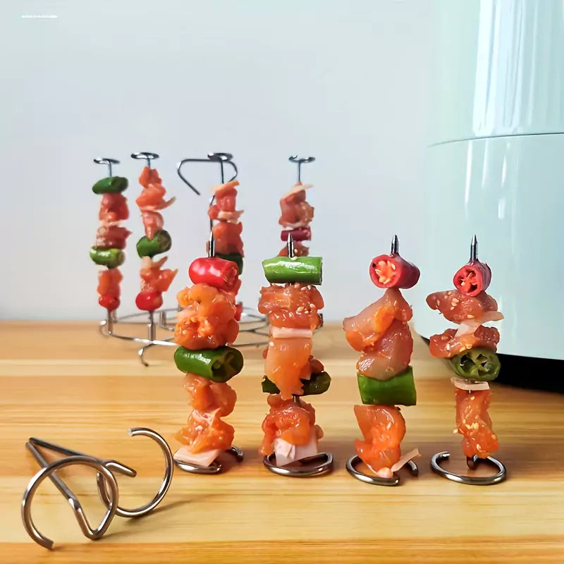 Skewers For Air Fryer - 8 skewers filled with meat and vegetable