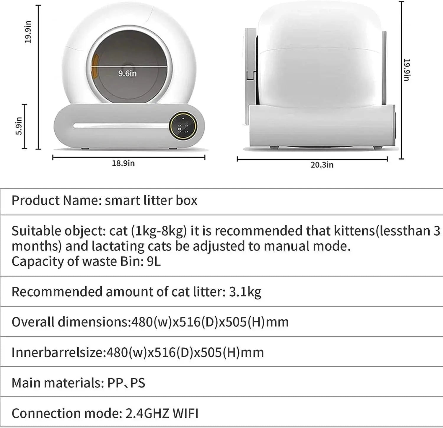 Smart Self Cleaning Cat Litter Box H&M7106 Automatic Electric Litter System Doha Qatar