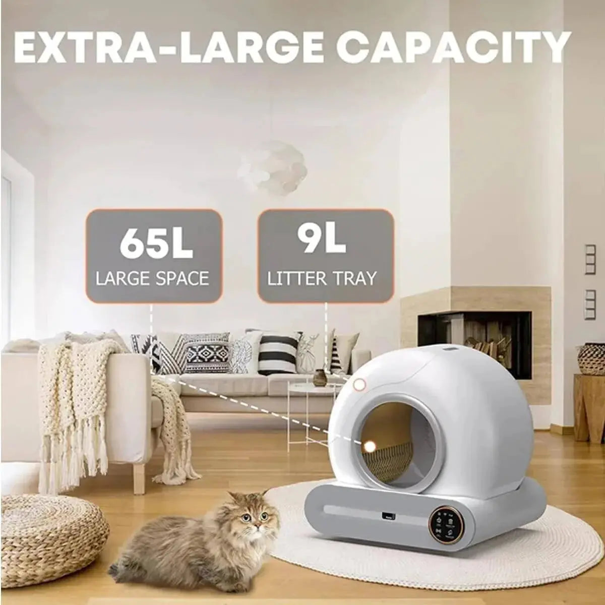 Smart Self Cleaning Cat Litter Box H&M7106 Automatic Electric Litter System Doha Qatar