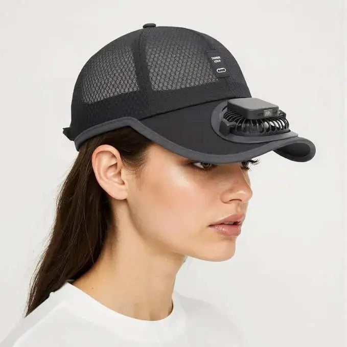 Solar Fan Baseball Cap – UV Protection Sun Hat with USB Charging Scrollcart Qatar 