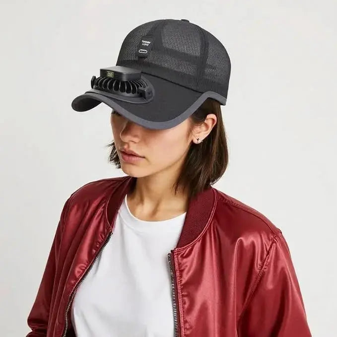 Solar Fan Baseball Cap – UV Protection Sun Hat with USB Charging Scrollcart Qatar 