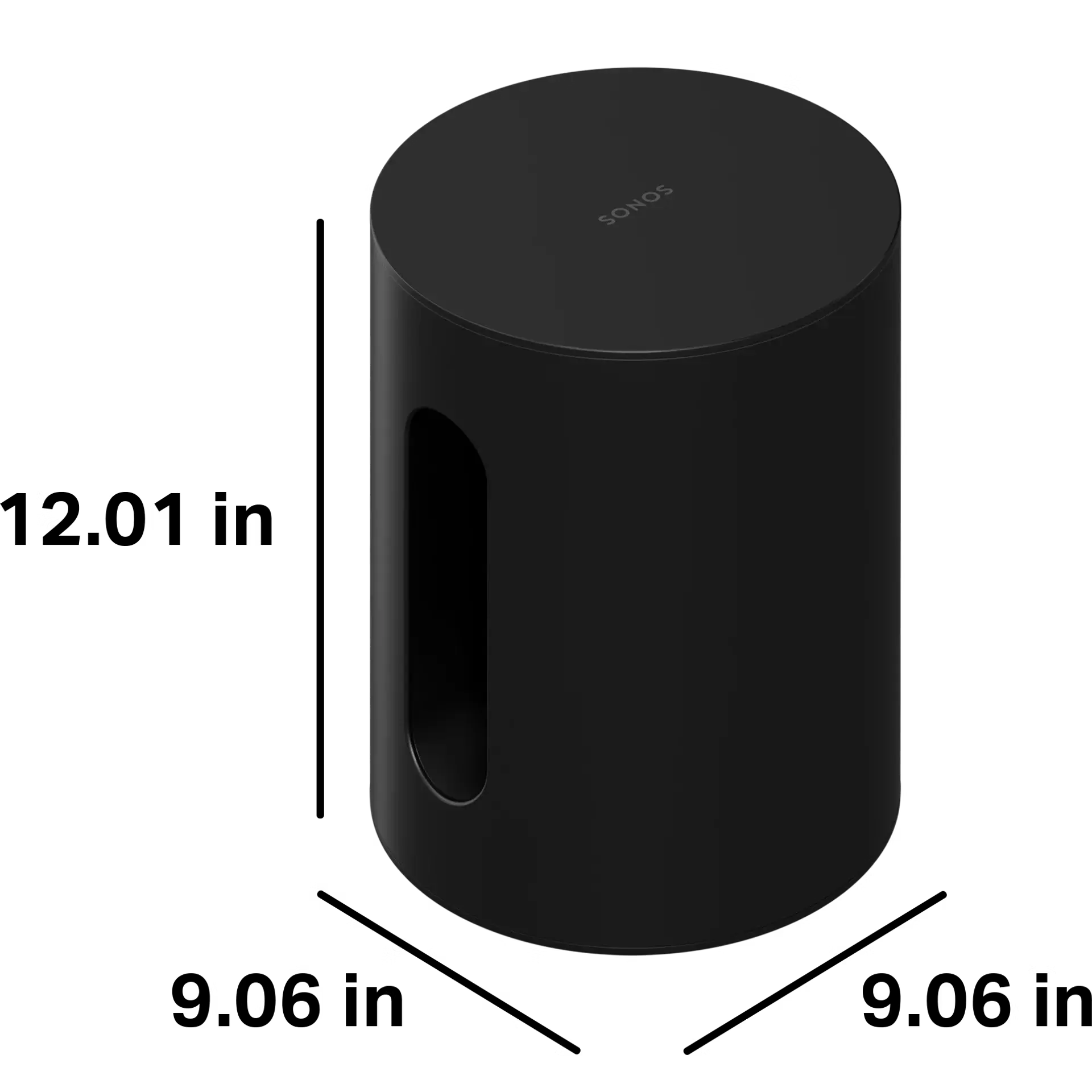 Sonos Sub Mini Compact Wireless Subwoofer Black Doha Qatar