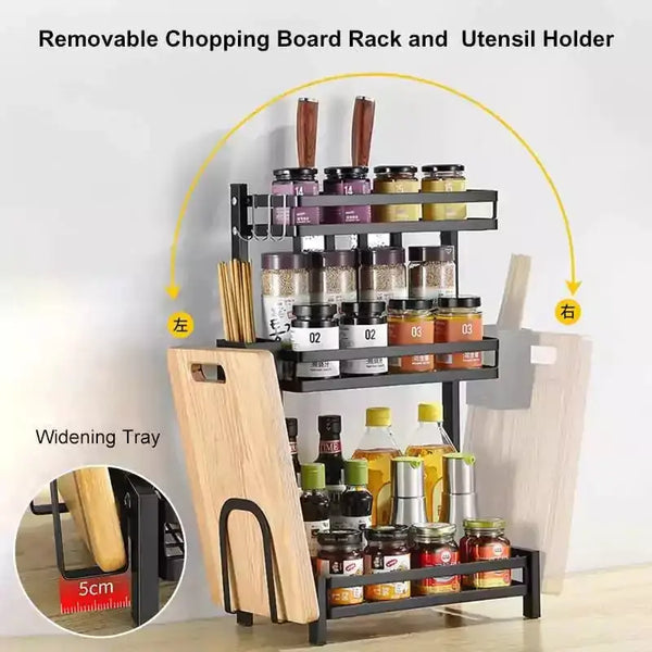 Spice Rack For Kitchen - With Holding Spice Bottles
