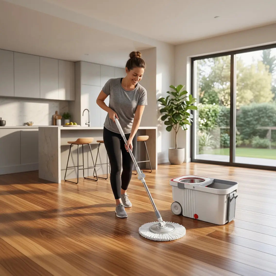 Spin Mop & Bucket Set 360° Microfiber Mop Qatar