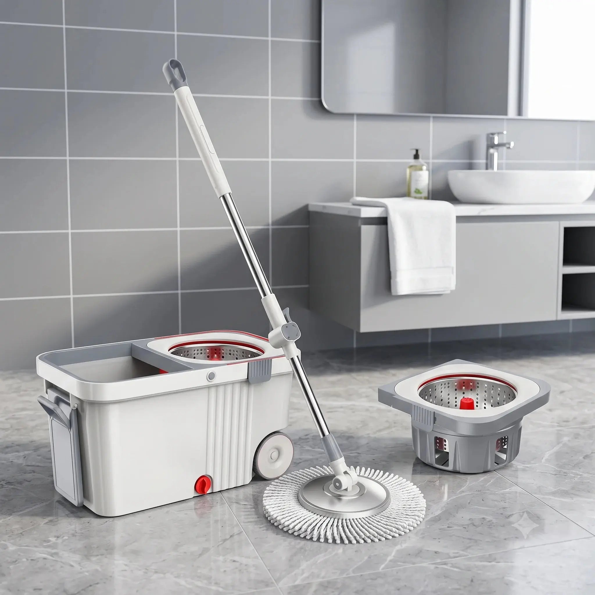 Spin Mop & Bucket Set 360° Microfiber Mop Qatar
