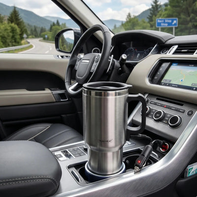 Stainless Steel Car Electric Heated Travel Coffee Mug Scrollcart Qatar 