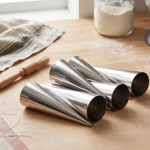 Stainless Steel Cream Horn & Pastry Mold Set -6-Piece Scrollcart Qatar 