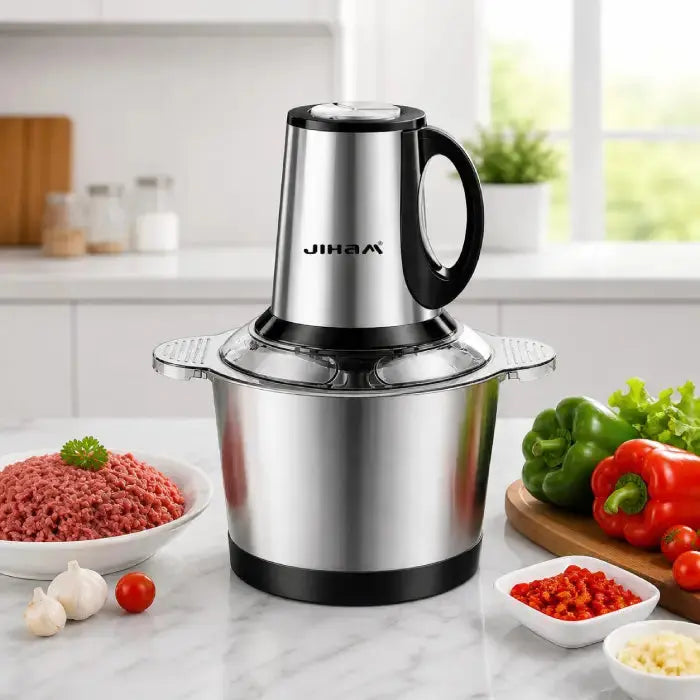 Stainless Steel Electric Meat Grinder & Food Processor Scrollcart Qatar 