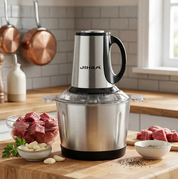 Stainless Steel Electric Meat Grinder & Food Processor Scrollcart Qatar 