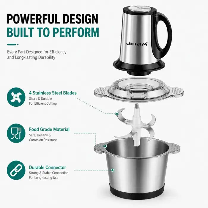 Stainless Steel Electric Meat Grinder & Food Processor Scrollcart Qatar 