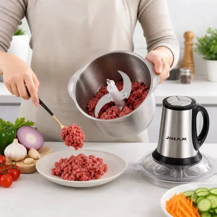 Stainless Steel Electric Meat Grinder & Food Processor Scrollcart Qatar 
