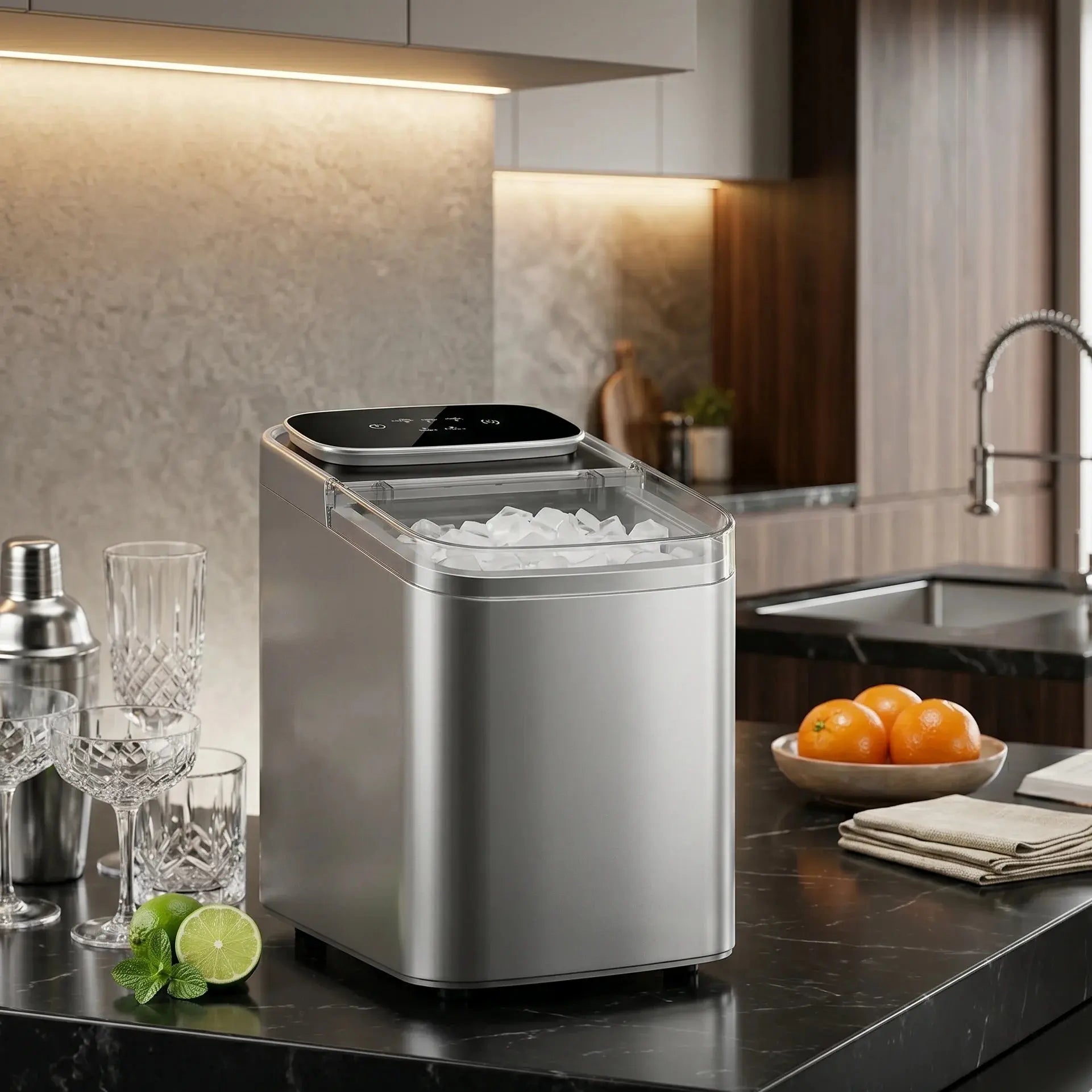 Stainless Steel Portable Countertop Ice Maker Machine Qatar