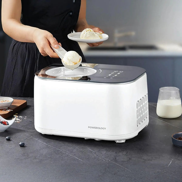 Stainless Steel Portable Automatic Ice Cream and Frozen Yogurt Machine Scrollcart Qatar 