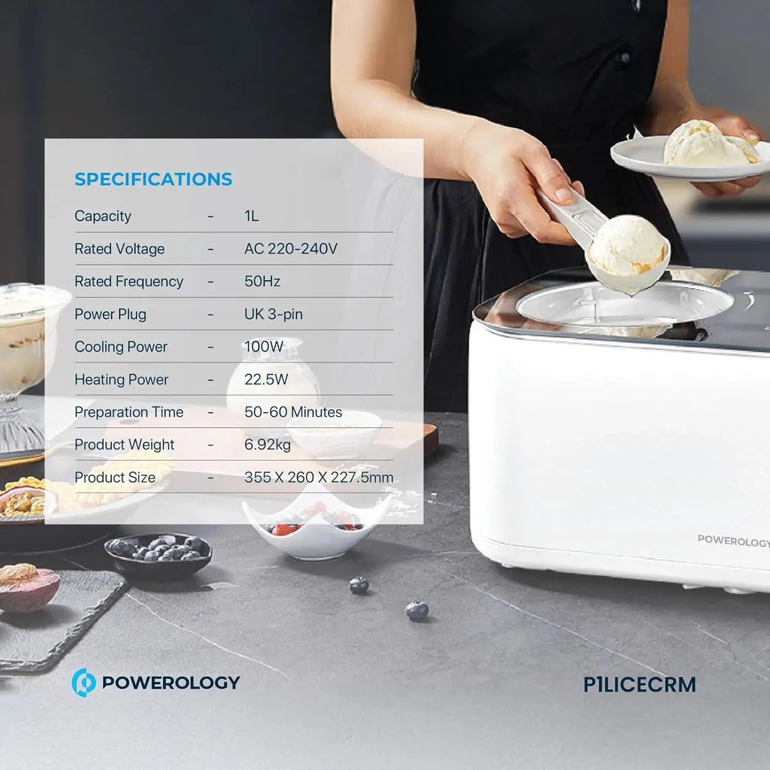 Stainless Steel Portable Automatic Ice Cream and Frozen Yogurt Machine Scrollcart Qatar 