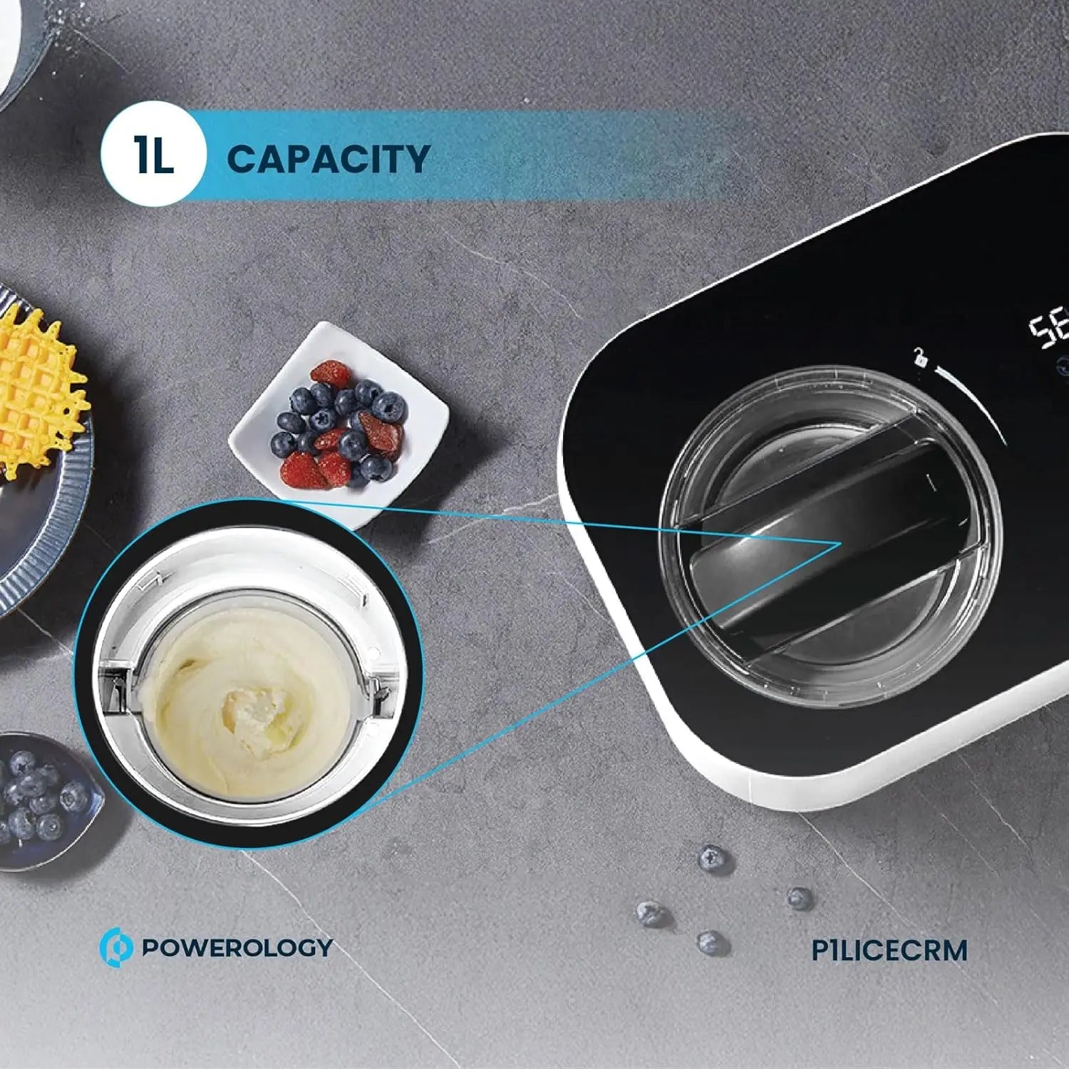 Stainless Steel Portable Automatic Ice Cream and Frozen Yogurt Machine Scrollcart Qatar 