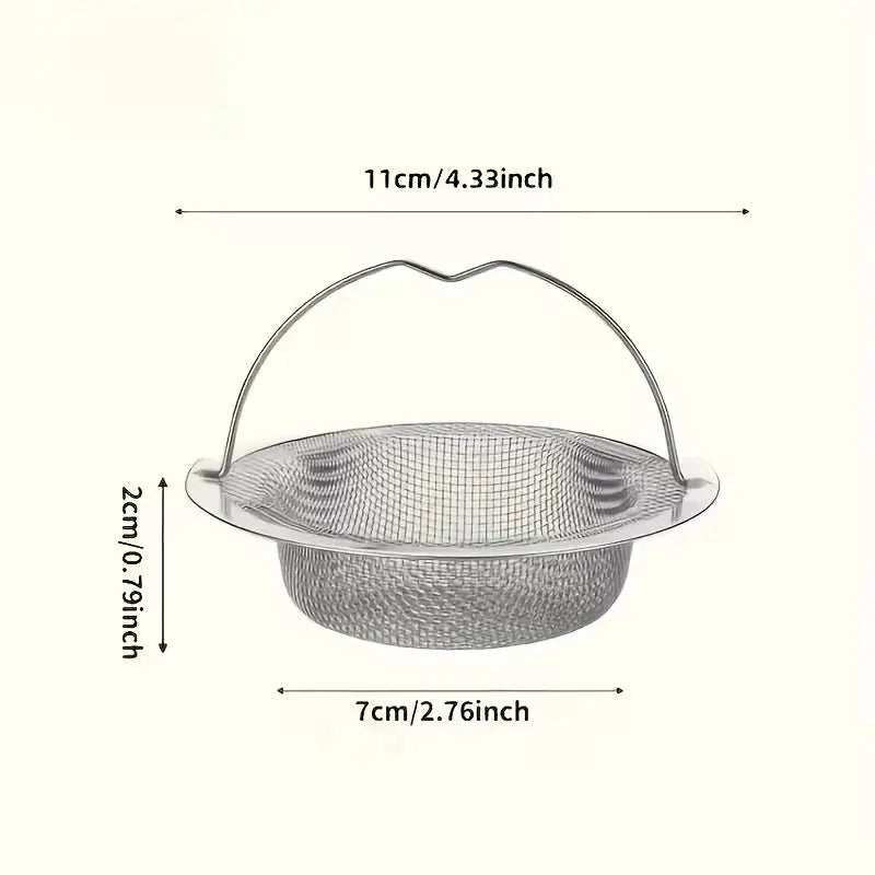 Stainless Steel Sink Strainer with Non-Slip Handle for Kitchen Scrollcart Qatar 