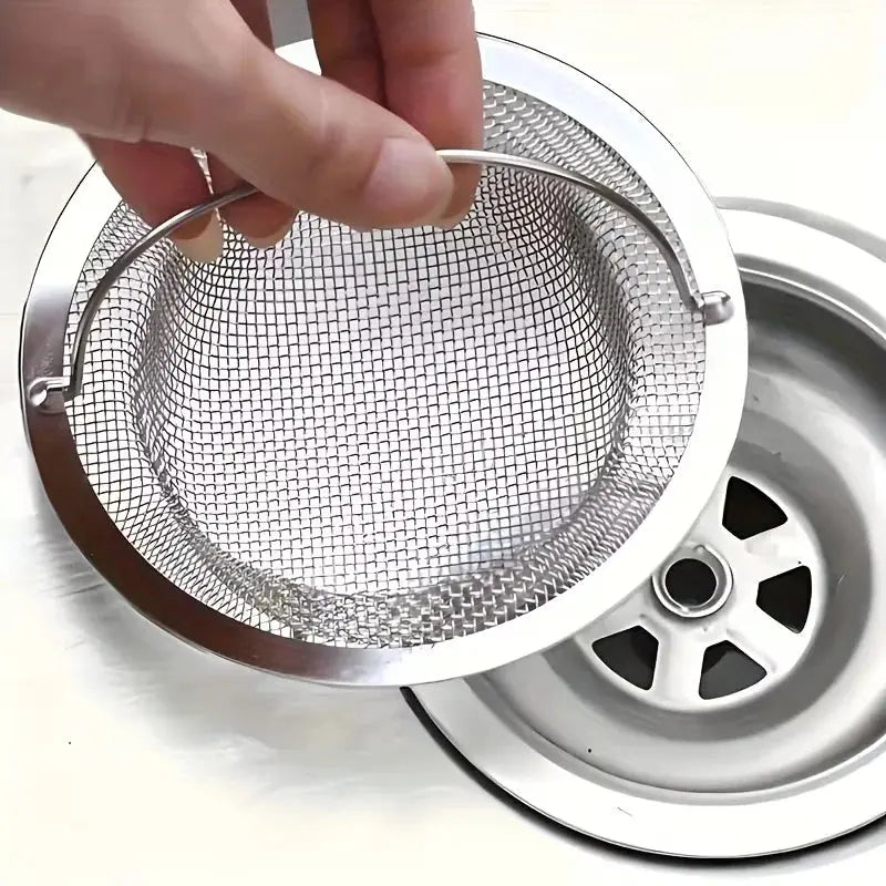 Stainless Steel Sink Strainer with Non-Slip Handle for Kitchen Scrollcart Qatar 