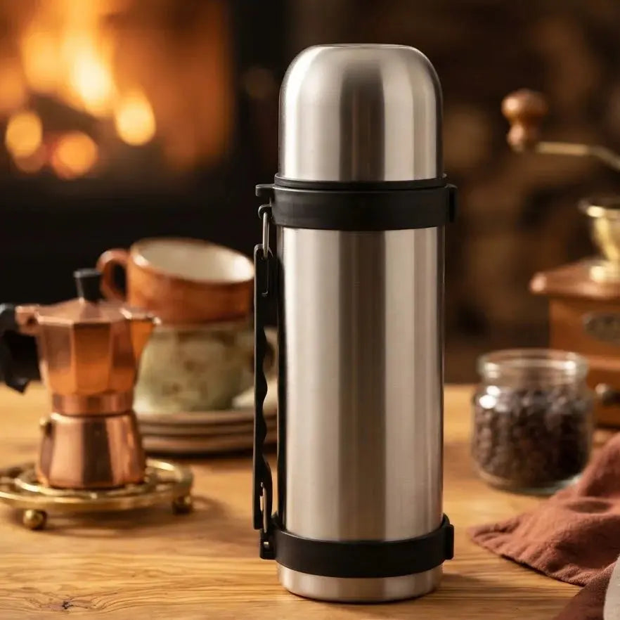 Stainless Steel Vacuum Flask – 750ml Hot & Cold Travel Bottle Scrollcart Qatar 