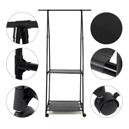 Buy Stainless Steel Garment Rack with Coat Hanger Qatar 
