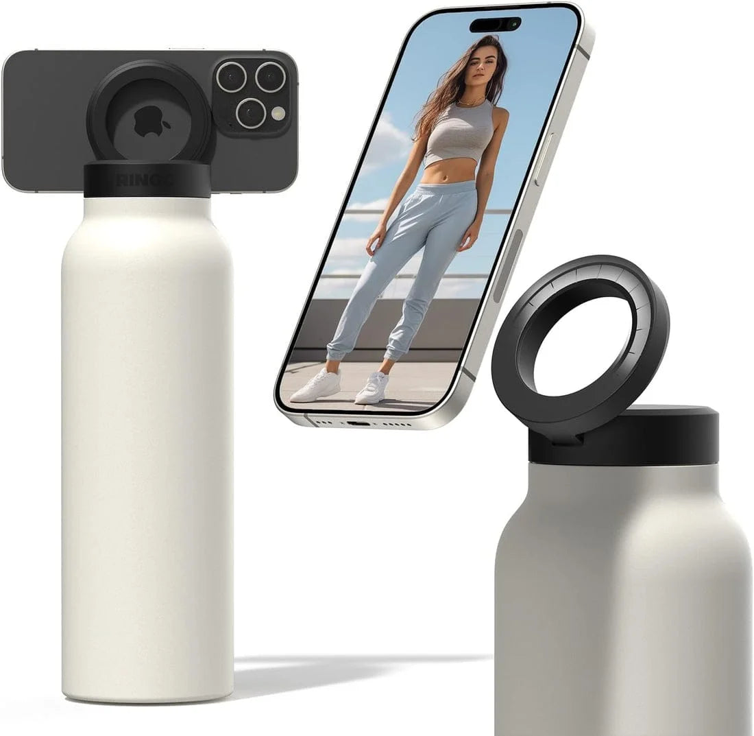 Stainless Steel Vacuum Bottle with MagSafe Phone Holder