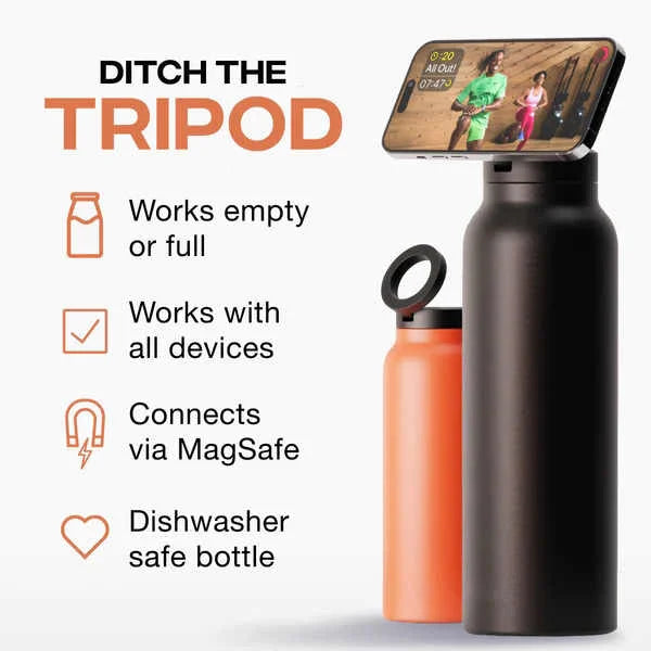 Stainless Steel Vacuum Bottle with MagSafe Phone Holder