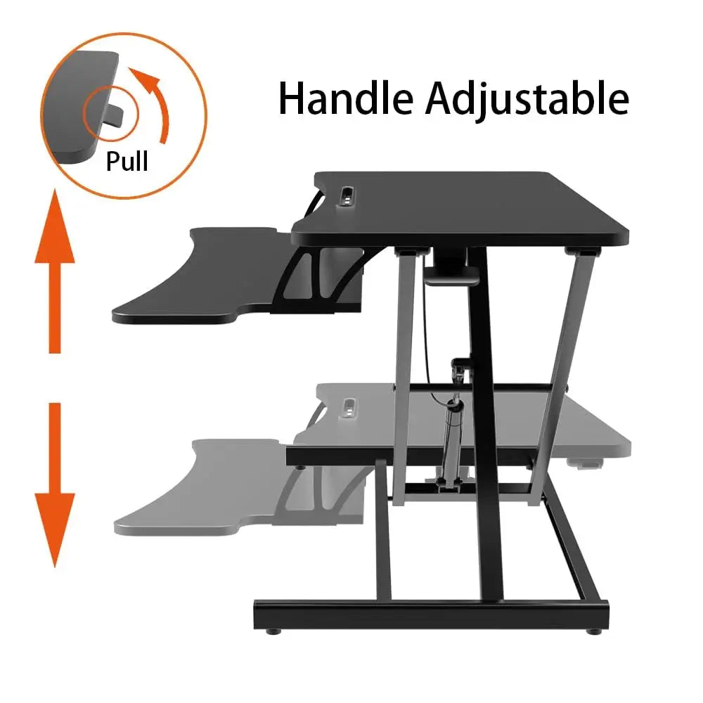 Standing Desk Converter, 32 inch Stand Up Height Adjustable Desk Riser Scrollcart Qatar 