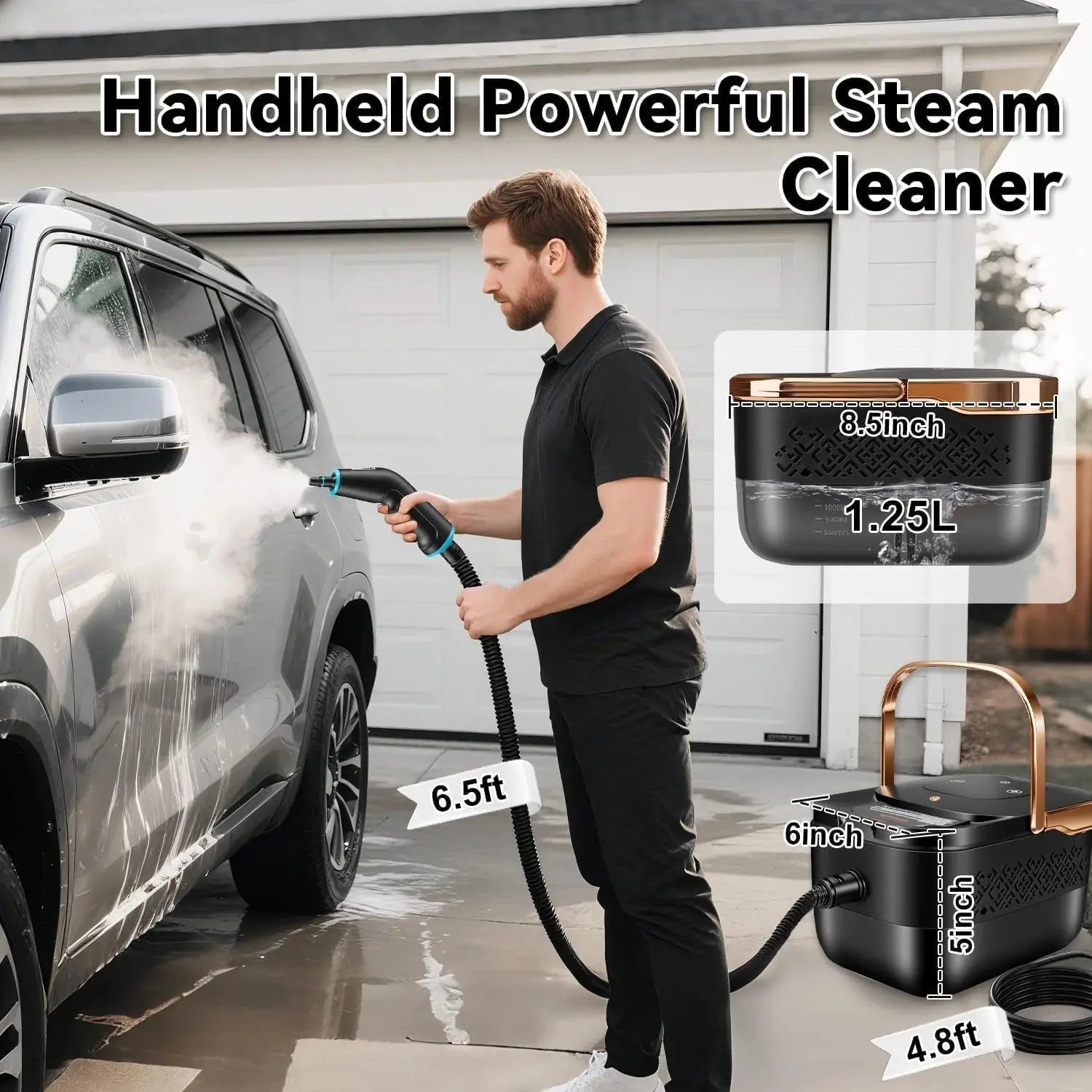 Steam Cleaner 2500W Pressurized Heavy Duty Handheld Steamer