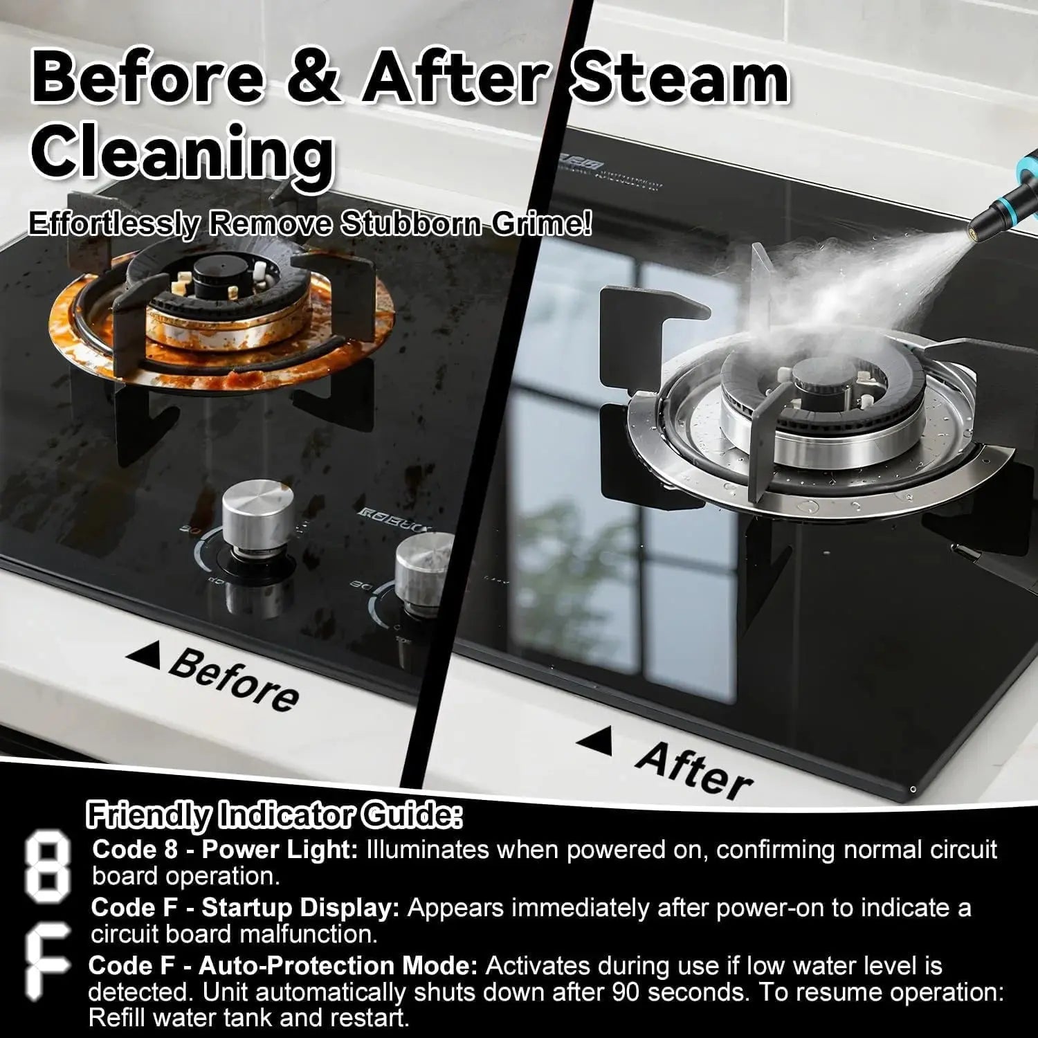 Steam Cleaner 2500W Pressurized Heavy Duty Handheld Steamer
