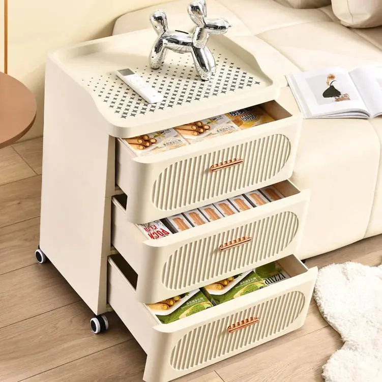 Storage Box & Organizer for Home and Office - Multi-Layer Stackable Drawer Cabinet with Wheels Scrollcart Qatar 