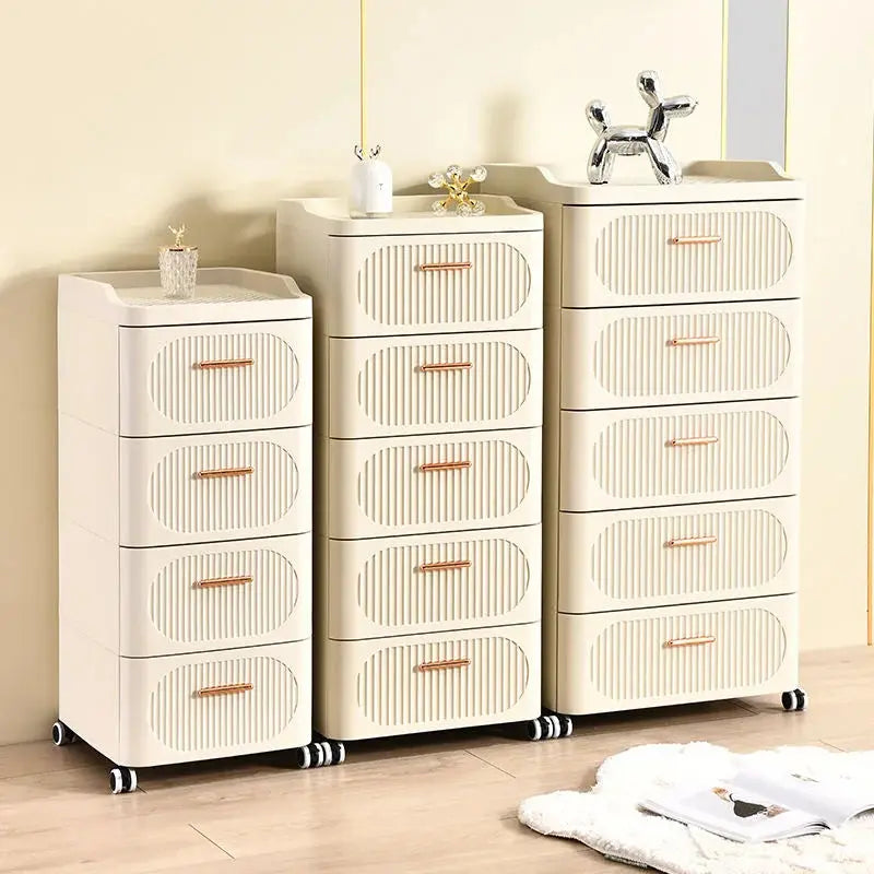 Storage Box & Organizer for Home and Office - Multi-Layer Stackable Drawer Cabinet with Wheels Scrollcart Qatar 