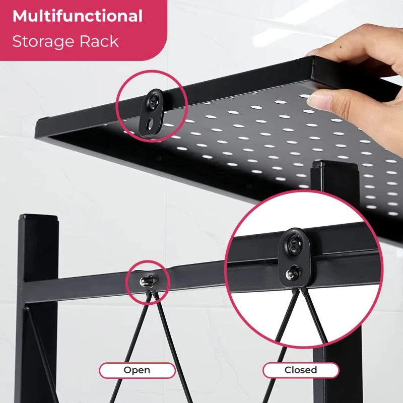Storage Rack with Movable Wheel - Details