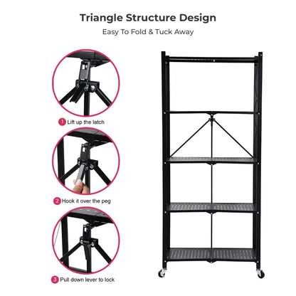 Storage Rack with Movable Wheel - Structure Design
