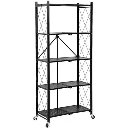 Storage Rack with Movable Wheel - with white background
