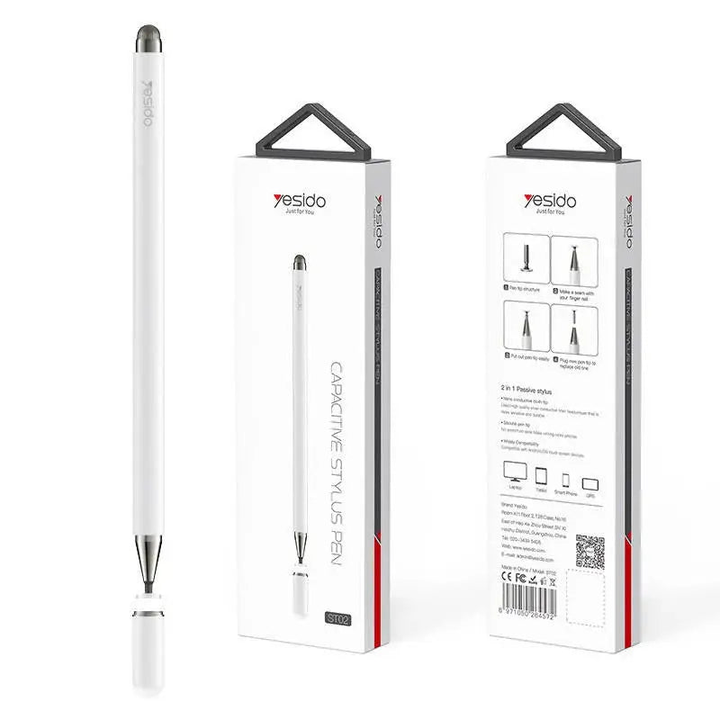 Stylus Pen 2 in 1 High Precision Touch Screen White Scrollcart Qatar 