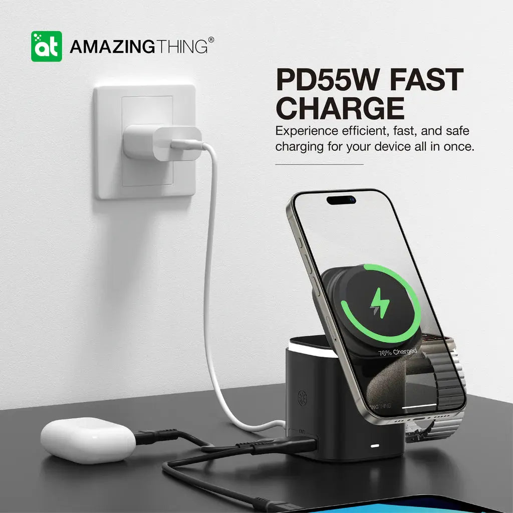 AMAZINGTHING Thunder Pro Mag 5 in 1 PD55W Fast Charging Station amazingthing-thunder-pro-mag-5-in-1-pd55w-fast-charging-station