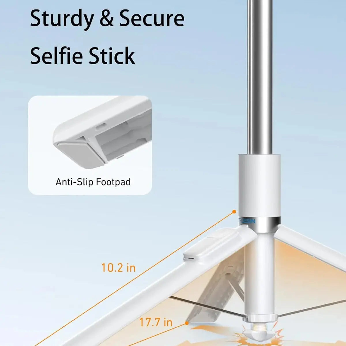 TELESIN 1.7M Phone Tripod & Selfie Stick with Bluetooth Remote & 360° Rotation Marhaba international 