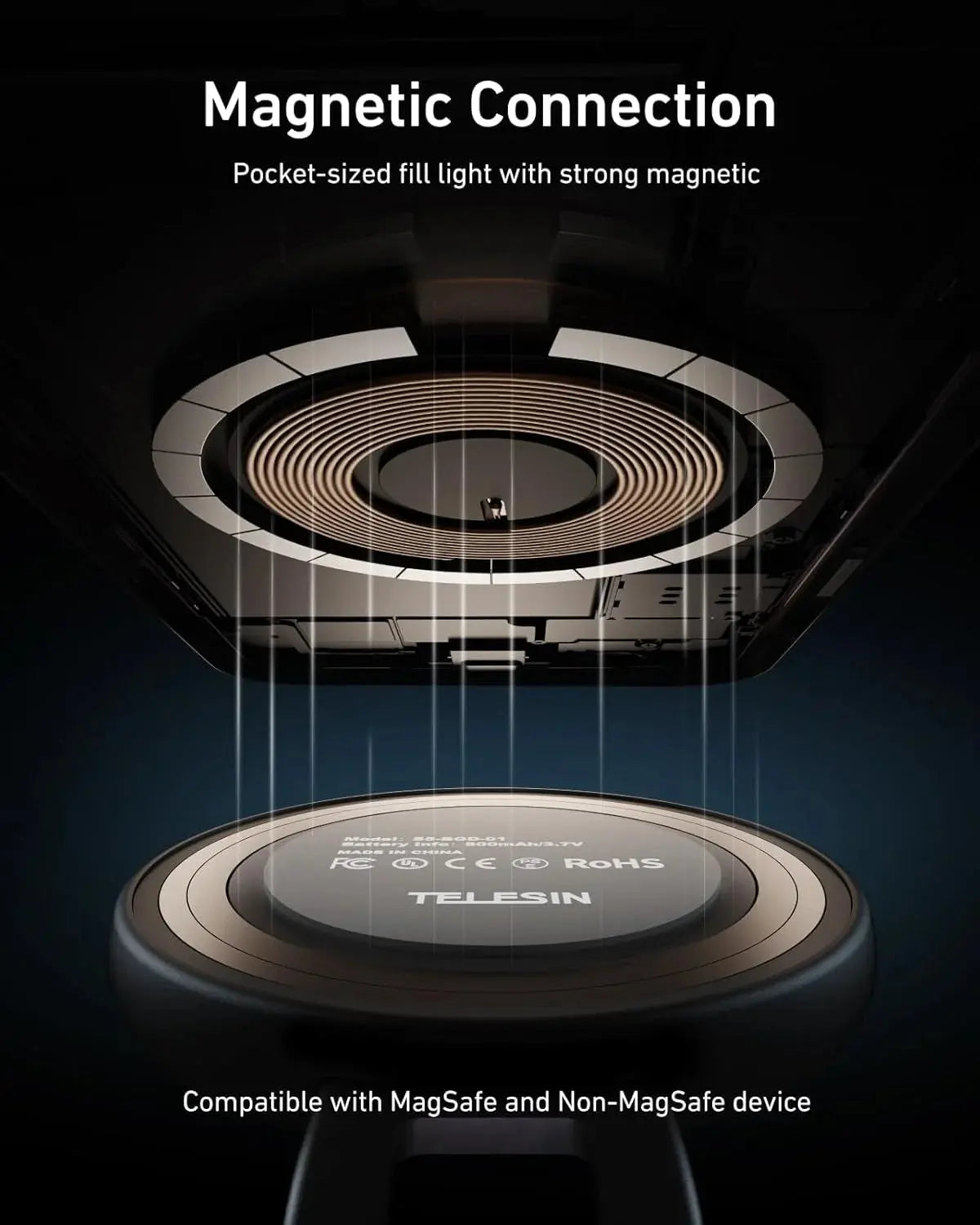 TELESIN Magnetic Selfie Light with Mirror qatar