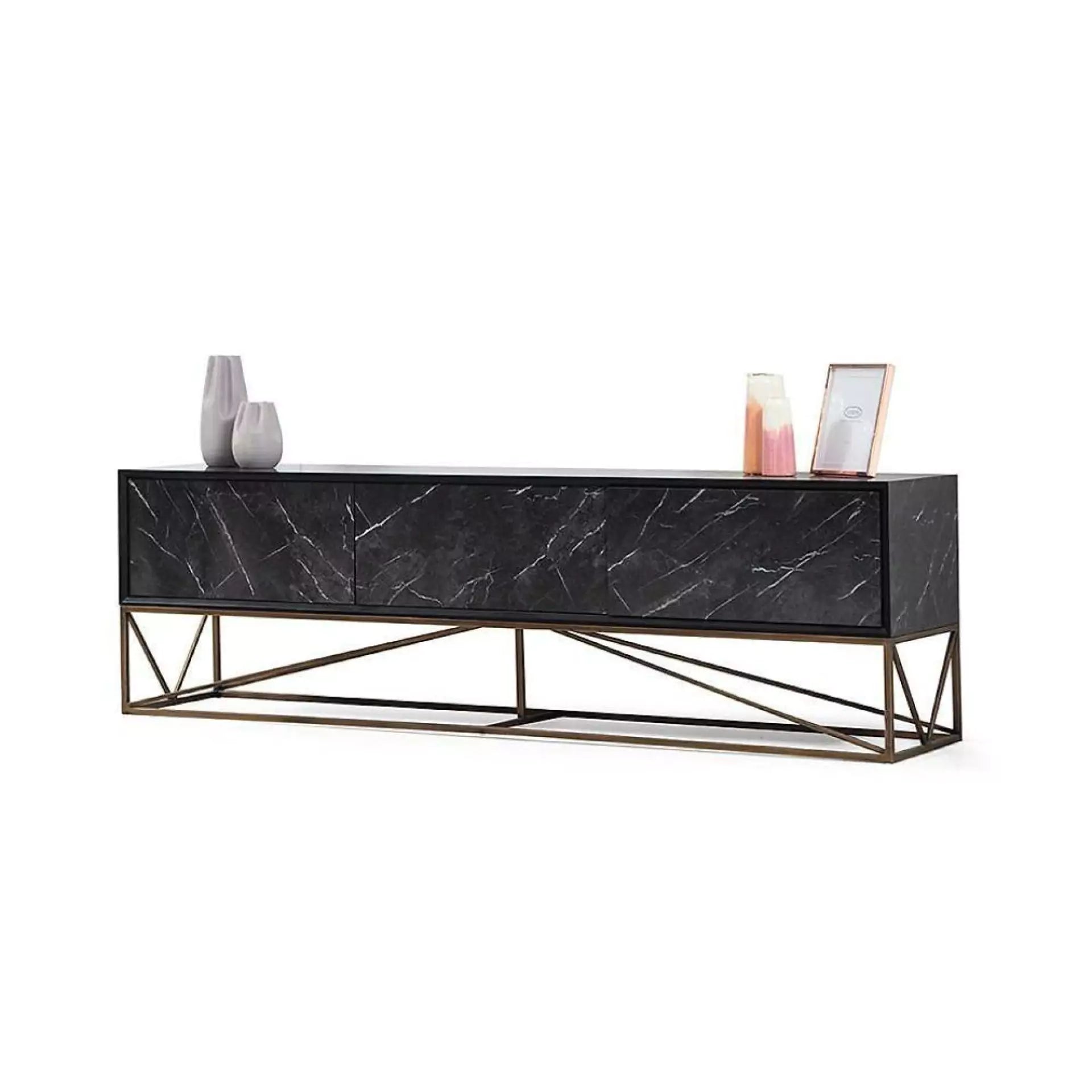 TV Unit & Storage -TORINO black Design