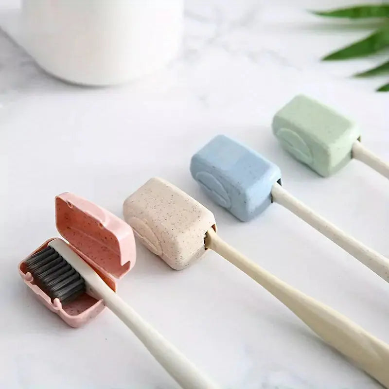 4 pcs Toothbrush Head Cover - Plastic Protector - Scrollcart Qatar
