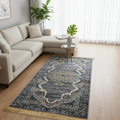 traditional runner rug Persian style living room qatar