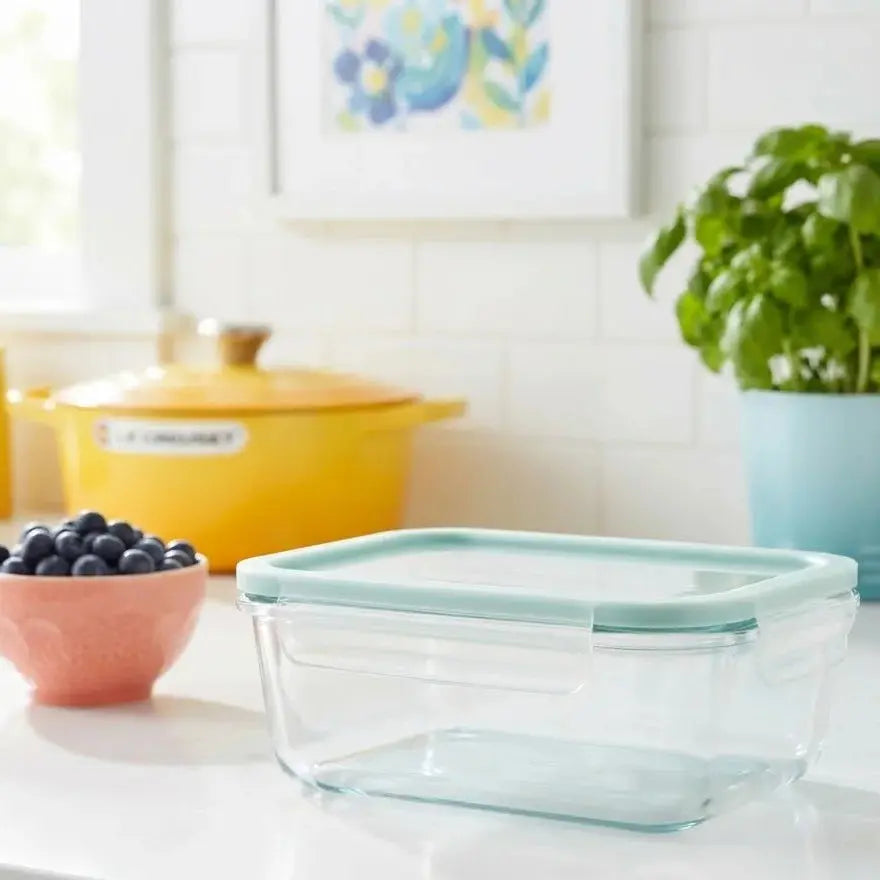 Transparent Glass Lunch Box – 370 mSingle Compartment Scrollcart Qatar 