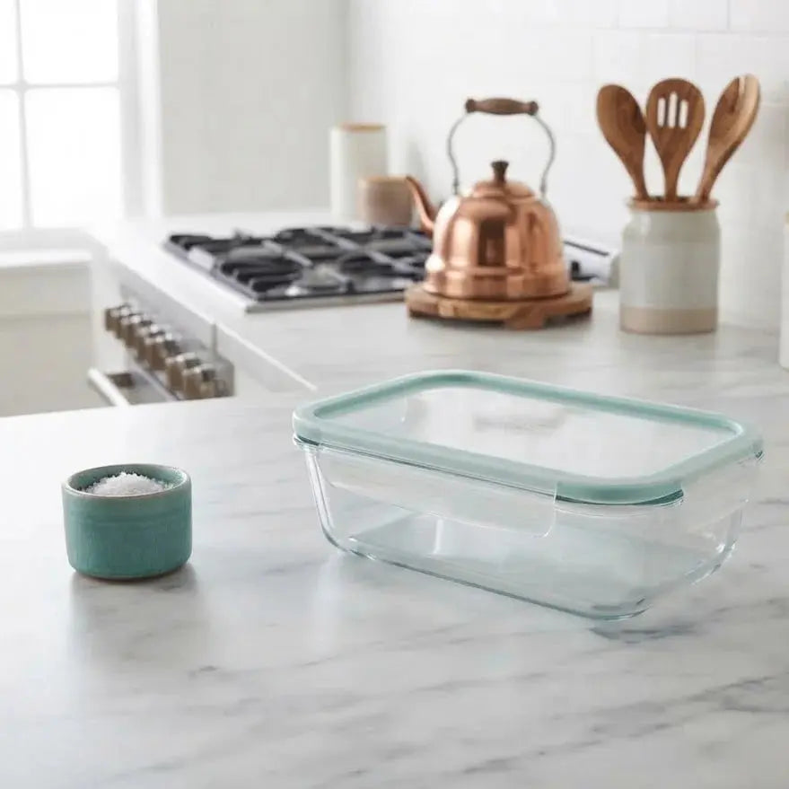 Transparent Glass Lunch Box – 370 mSingle Compartment Scrollcart Qatar 