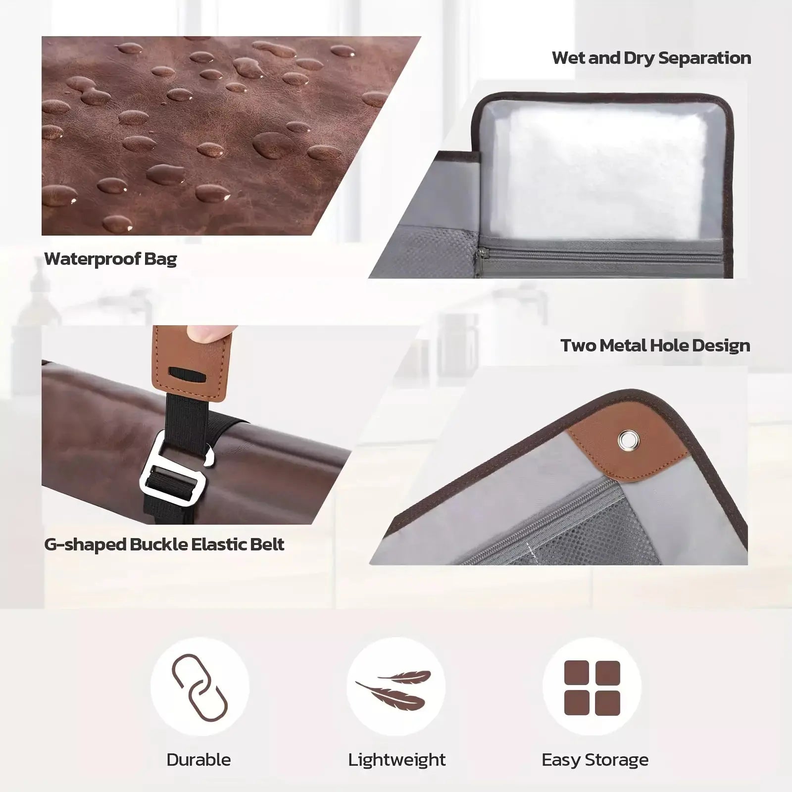 Travel Toiletry Bag PU Leather