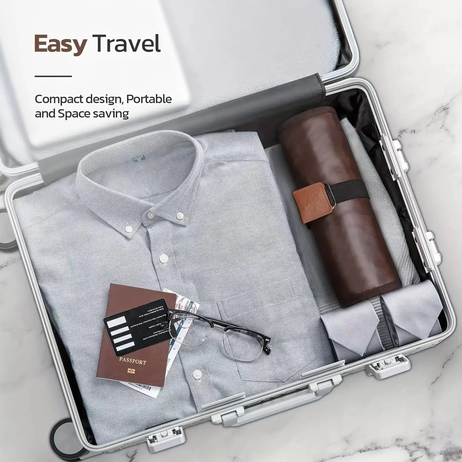 Travel Toiletry Bag PU Leather - Easy to Travel