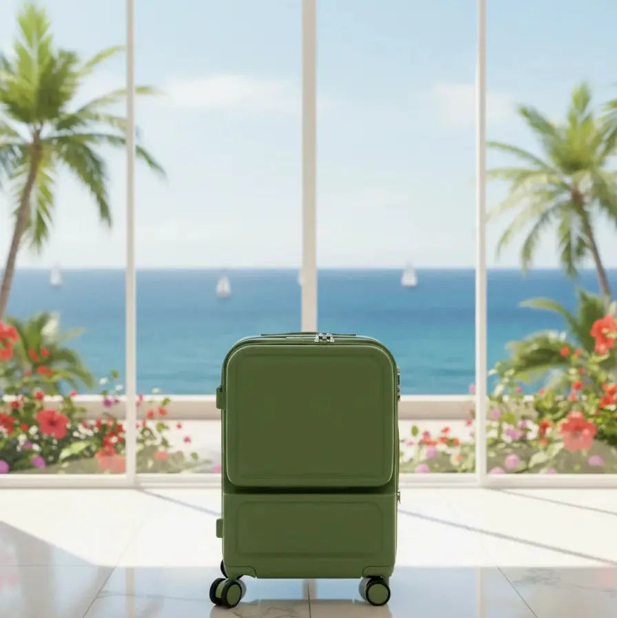 Trolley suit Case with Laptop Storage & USB Charger Scrollcart Qatar 