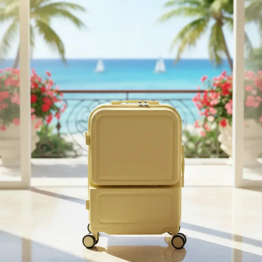 Trolley suit Case with Laptop Storage & USB Charger Scrollcart Qatar 