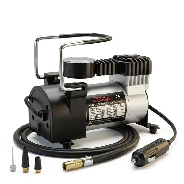 Tyre Inflator Air Compressor – 12V Heavy Duty Pump Qatar
