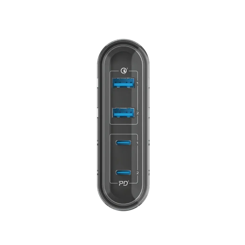 MOMAX 1-Charge Flow | 80W 4-Port GaN Desktop Fast Charger with Stand Alamat Qatar