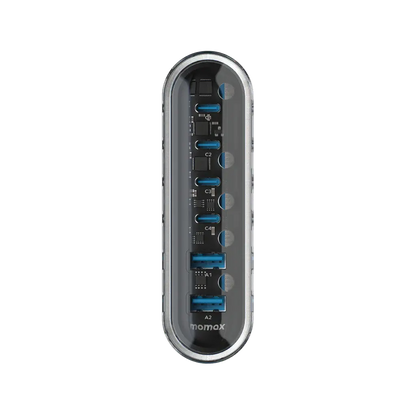 MOMAX Charger 1 Flow Plus | 120W 6-Port GaN Desktop Charger with Stand Alamat Qatar