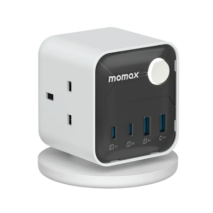 MOMAX 1-Charge Work Flow | 3-Outlet Power Cube with USB Alamat Qatar